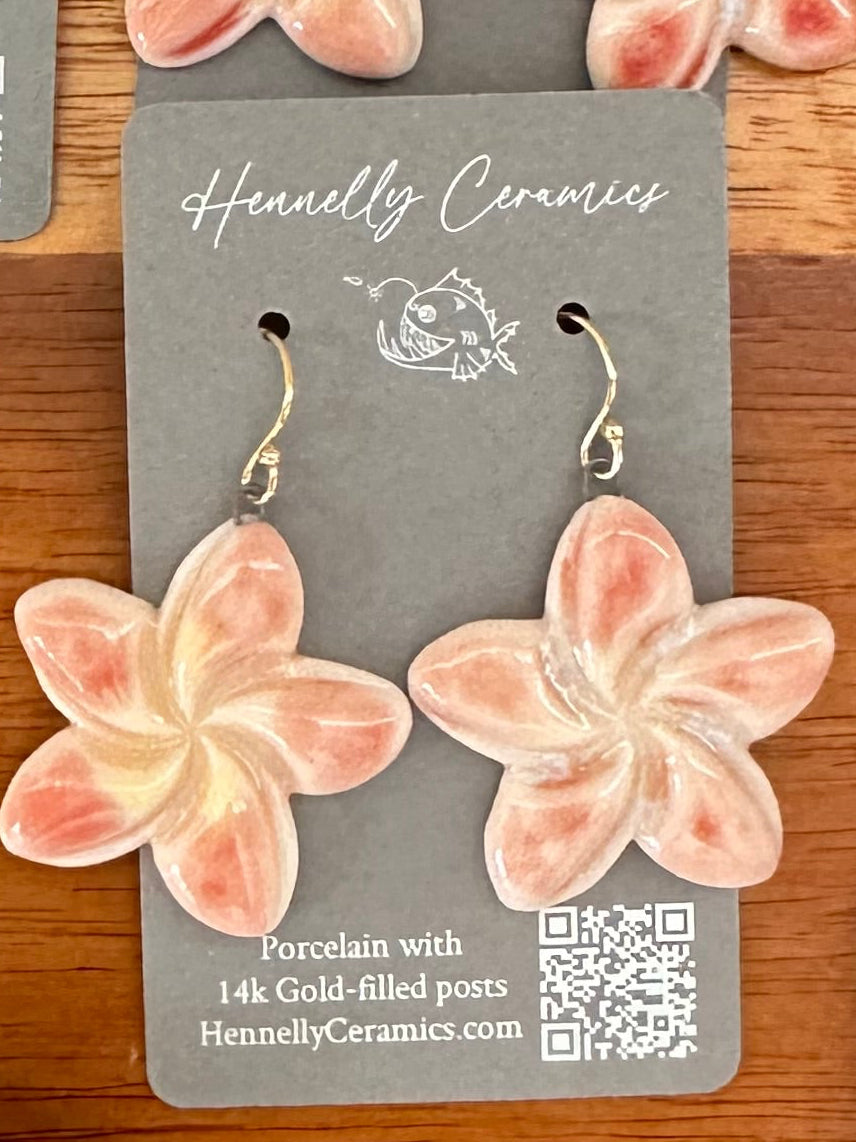 Plumeria earrings
