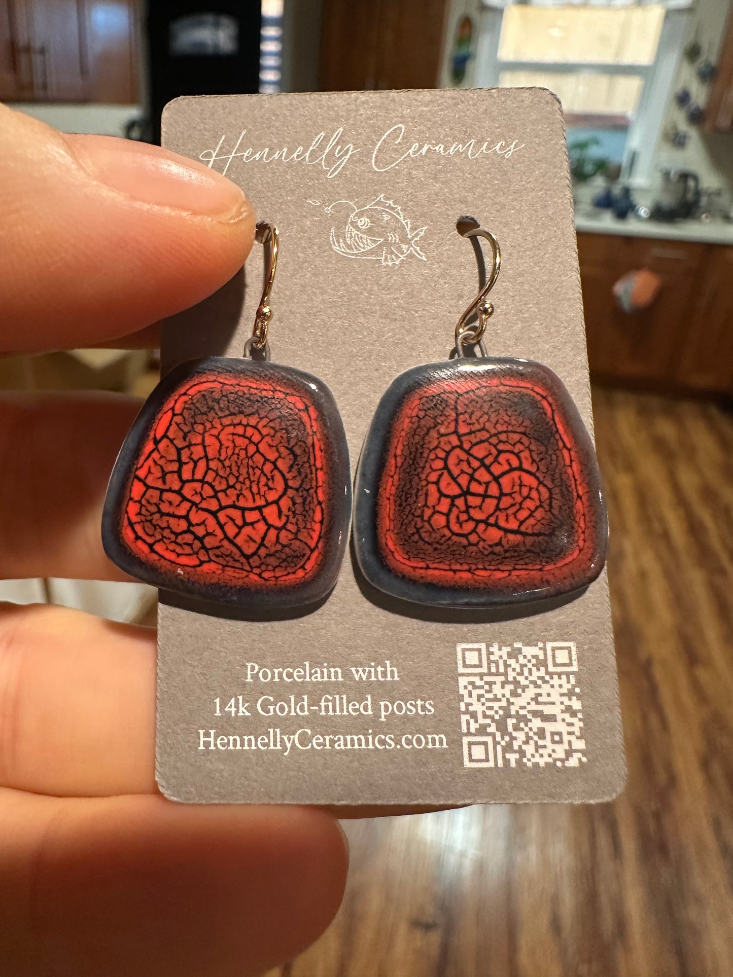 Pele porcelain earrings