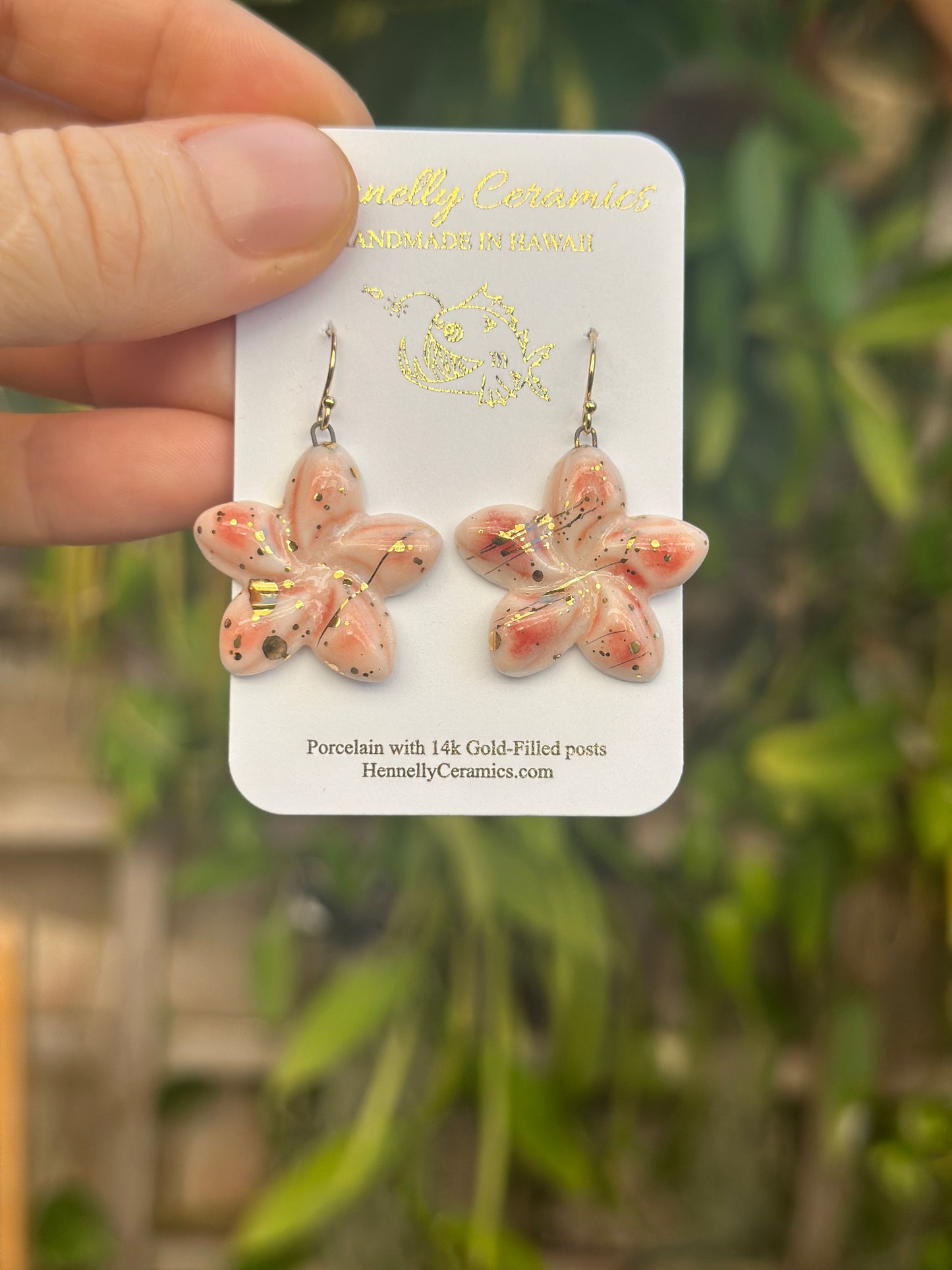Plumeria earrings