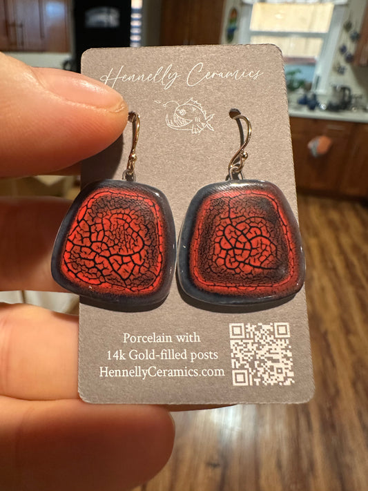 Pele porcelain earrings