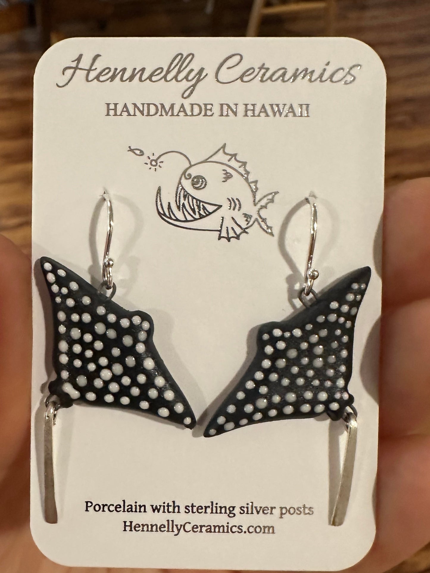 Eagle ray earrings