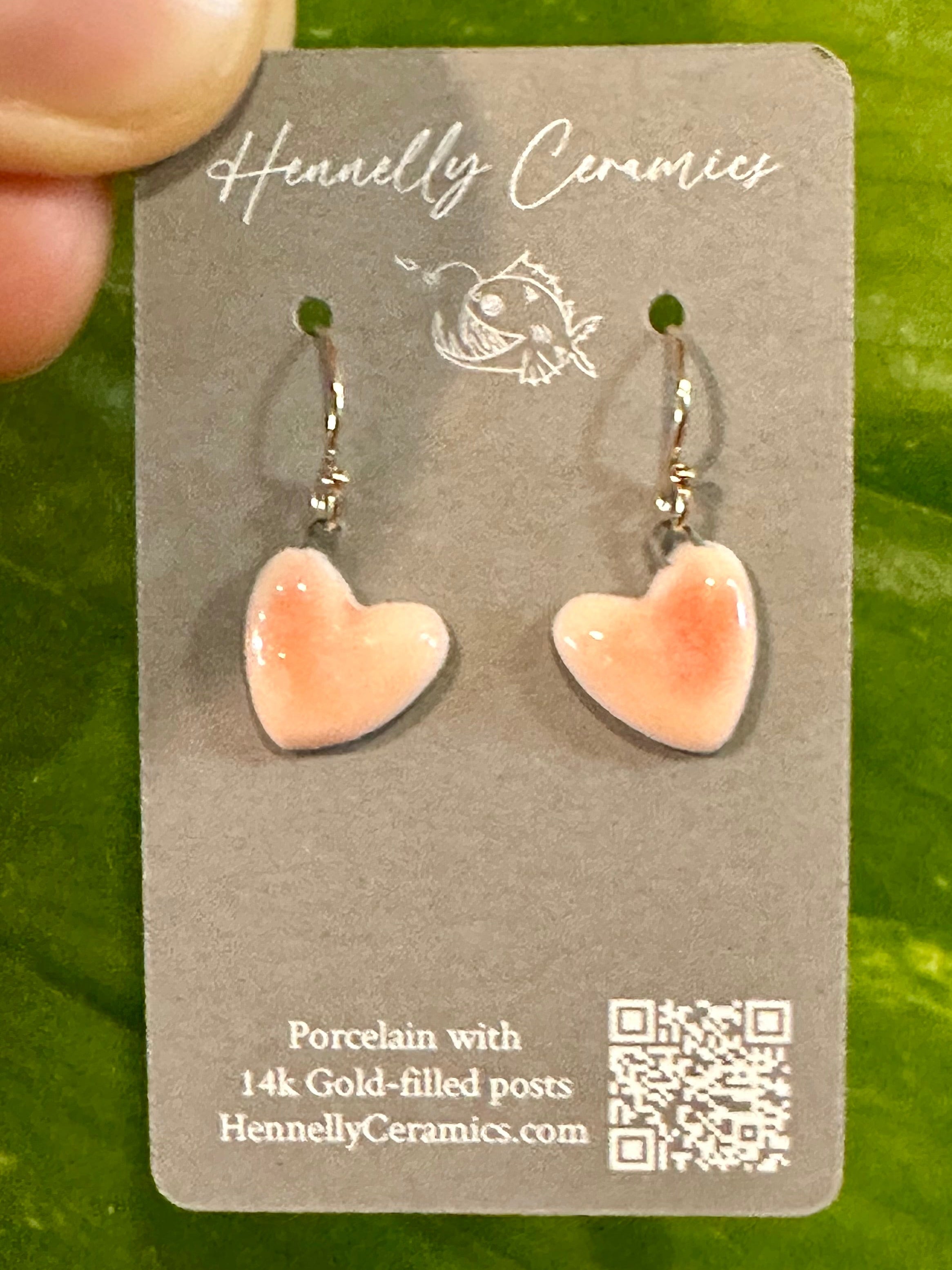 Heart earrings – Hennelly Ceramics, LLC