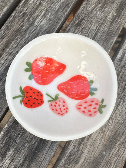 Strawberry porcelain bowls