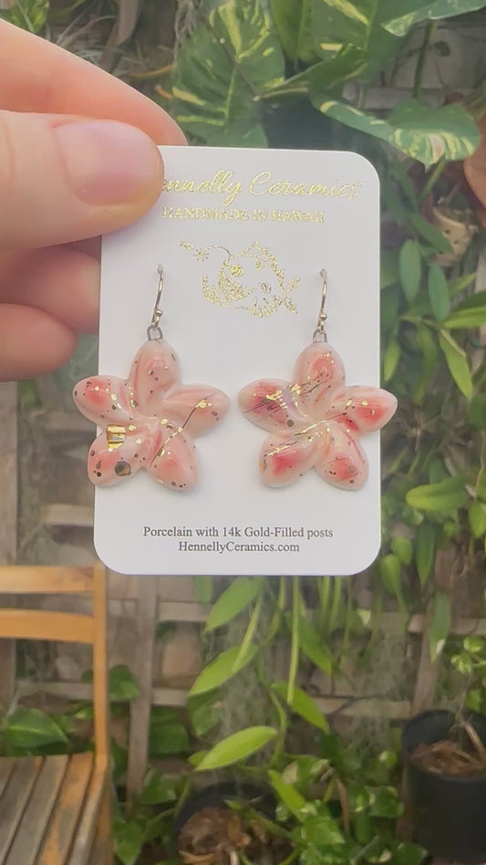 Plumeria earrings