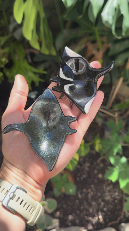 Manta ray dish black/white